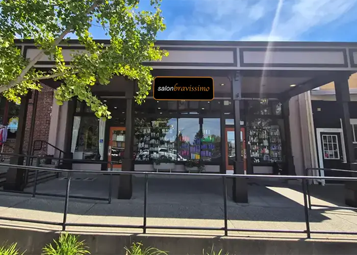 Salon Bravissimo storefront on Sutter Street in Folsom, CA