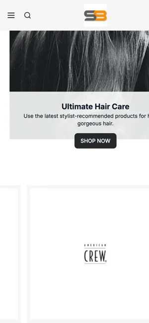 Salon Bravissimo online store by Salon Interactive on a phone