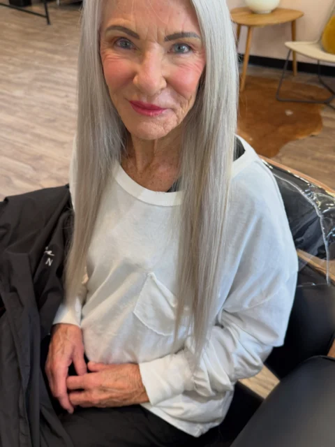 Instagram post: She told me, “Long hair makes me feel younger.” And just look at her—she is absolutely beautiful! ❤️✨…