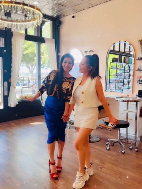 Instagram post: I love coming to Historic Folsom and making my clients feel beautiful 😊 See us for our soft…
